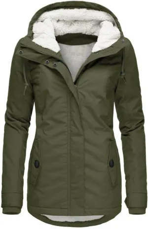 2024 Elegant Temperament Zip Puffer Coats for Womens Long Sleeve Pockets Down Coat Insulated Casual Loose Overcoat