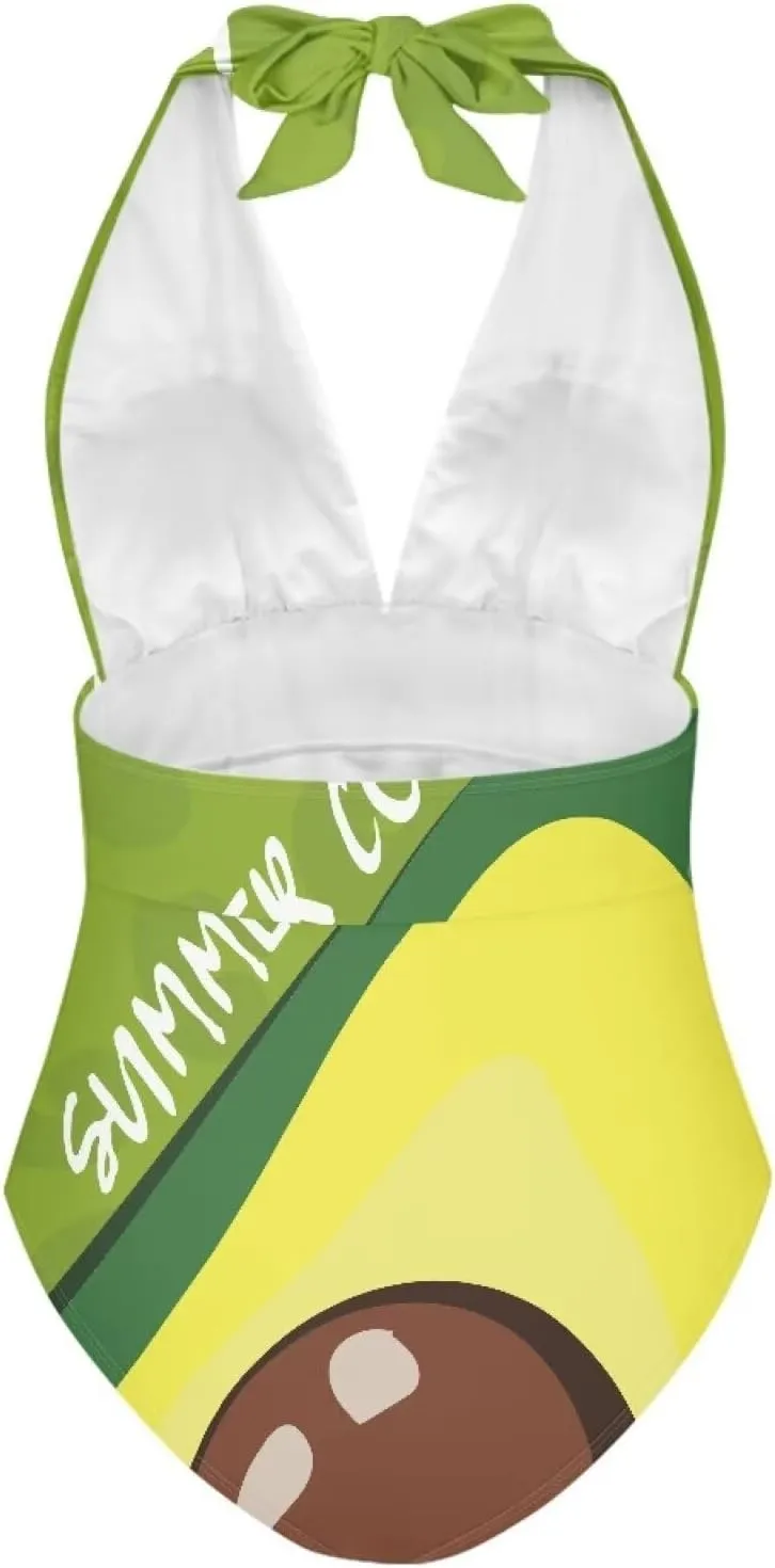 2024 Women's Tummy Control Swimwear One Piece Backless Beach Swimsuits Polynesian Print Beachwear Custom