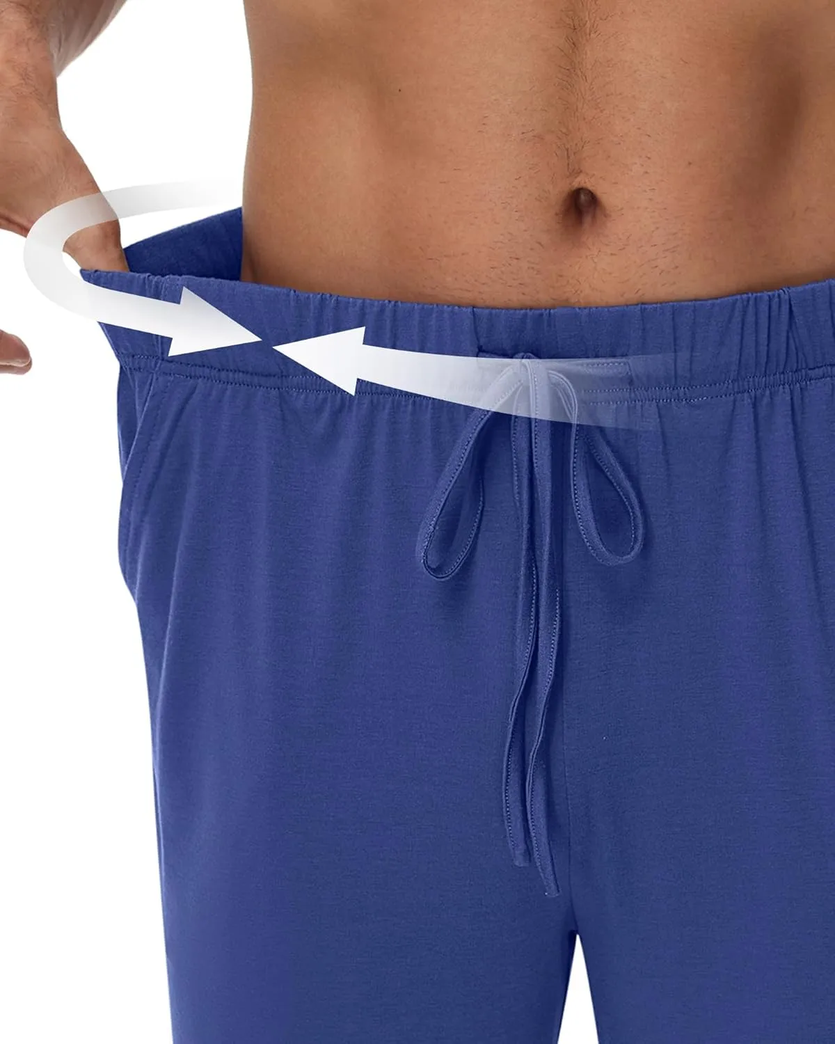 3 Pack: Men's Pajama Joggers -lightweight Pj Bottoms Lounge Pant Drawstring Pockets Elastic Banded Ankle Sleep Pant