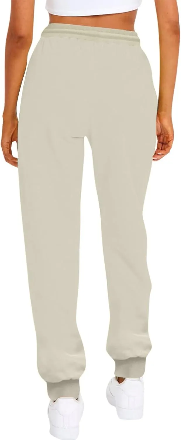 Active High Waisted Sweat Pants for Women Loose Fit with Pockets Workout Baggy Jogger Workout Lounge Bottoms