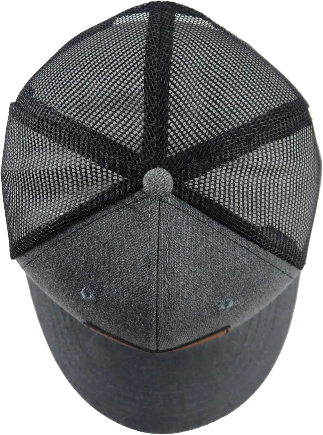 American Flag Fishing Trucker Hat for Men, Funny Embroidered Leather Patch Fish Baseball Cap