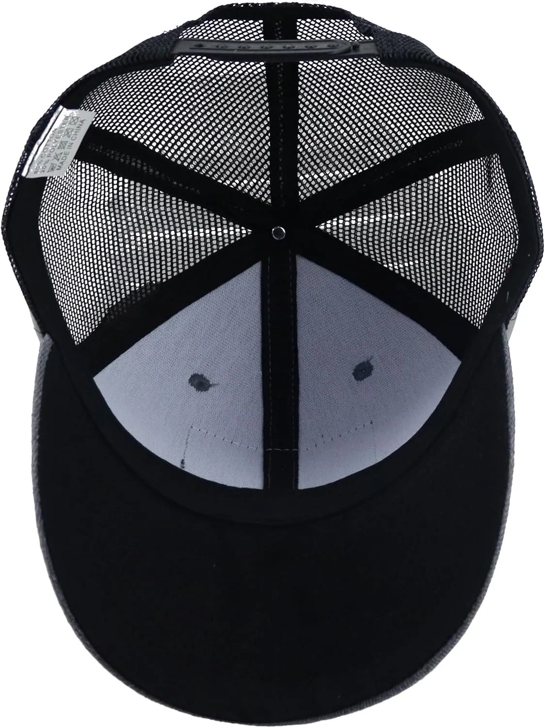 American Flag Fishing Trucker Hat for Men, Funny Embroidered Leather Patch Fish Baseball Cap