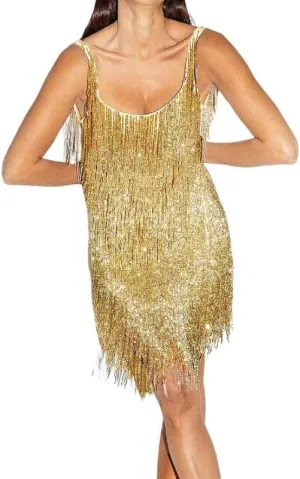 Argeousgor Women Sparkly Sequin Mini Dress Spaghetti Strap Backless Ruche High Waist Short Dresses Elegant Party Dress
