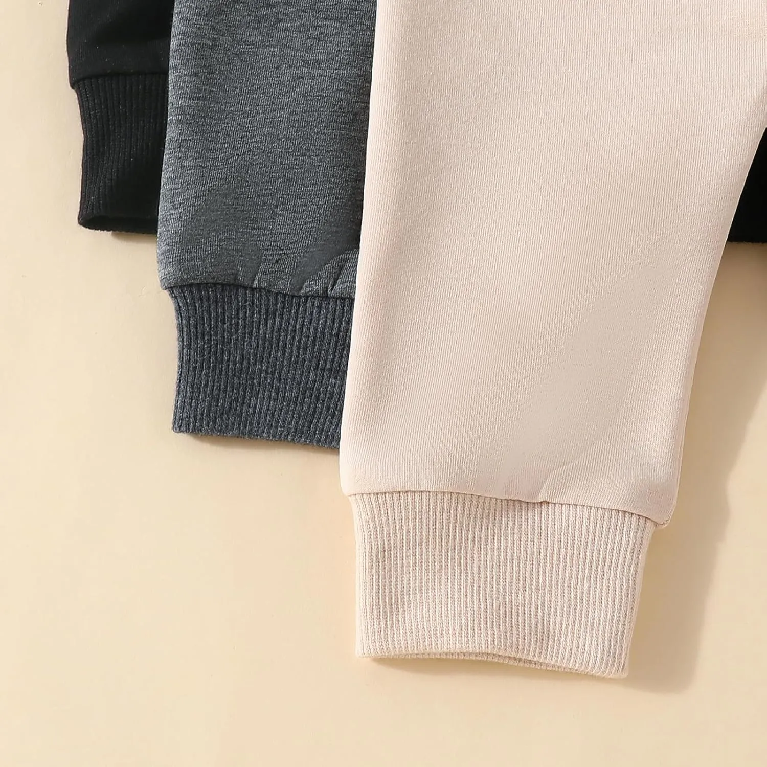 Baby Boy 3-Pack Jogger Pants Active Harem Pant Solid Casual Sweatpants Drawstring Elastic Waist Trousers Bottoms