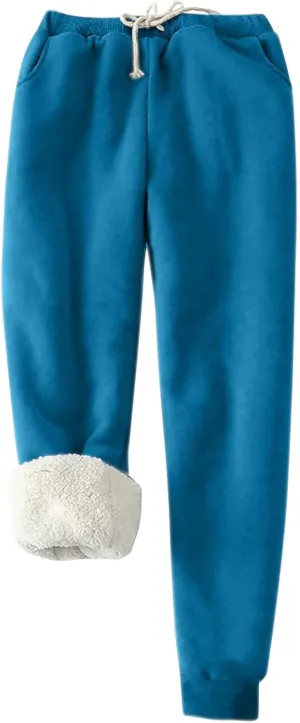 Baggy Fleece Lined Cinch Bottom Sweatpants Mens Sweatpants with Pockets Thicken Solid Color Yoga High Waisted Joggers