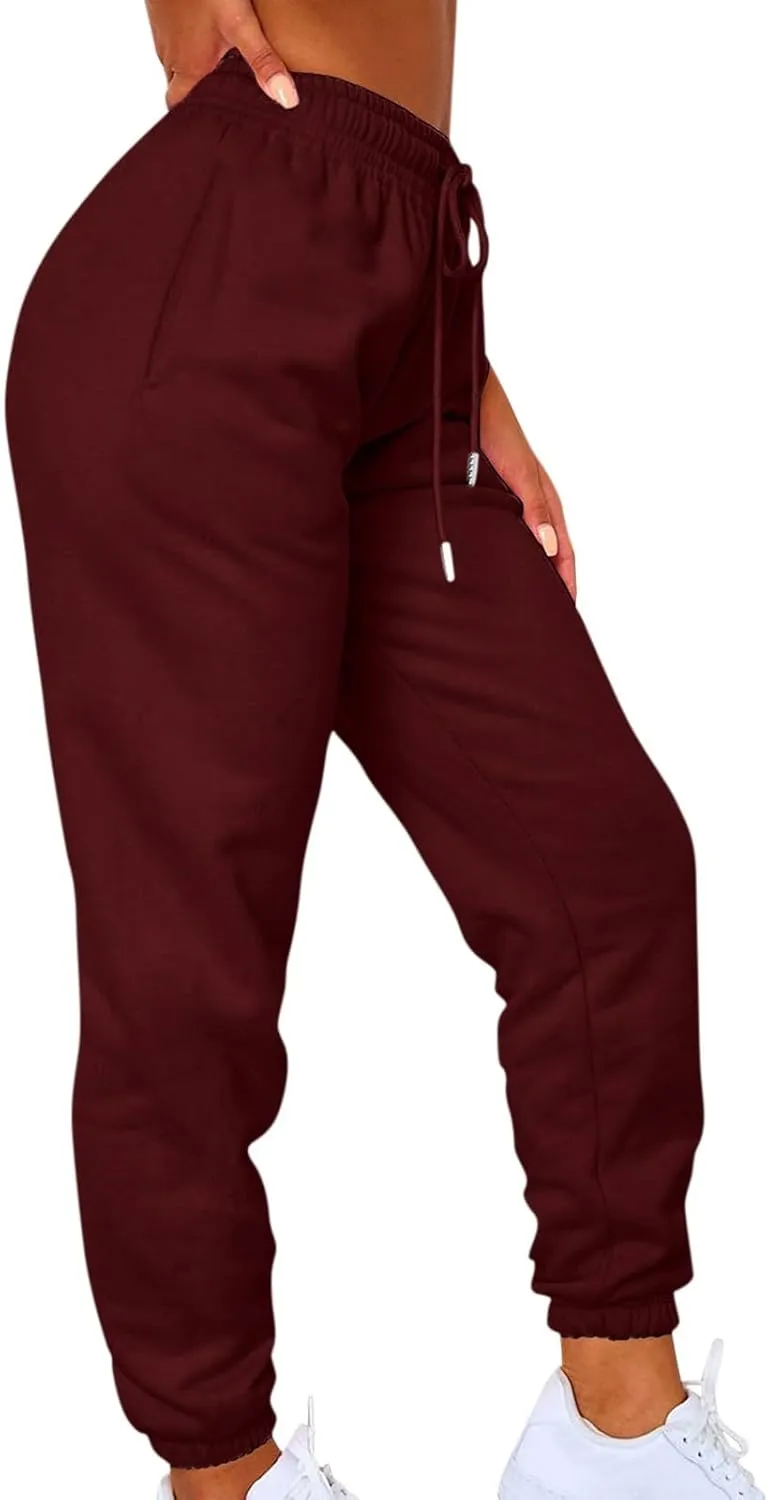 Baggy Sweatpants for Women Girls Teen Plus Size Athletic Joggers Fleece Cargo Pants Drawstring Bottoms Lounge