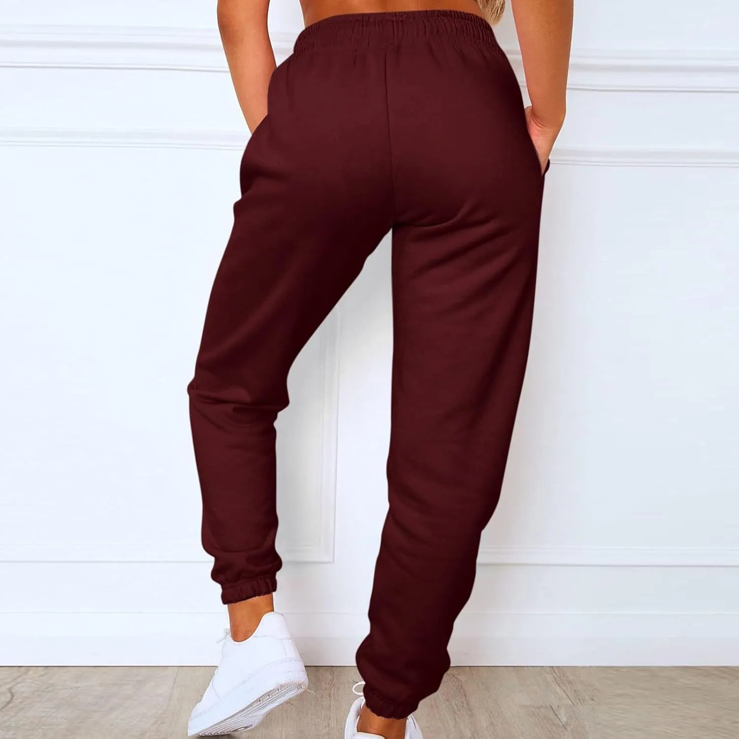 Baggy Sweatpants for Women Girls Teen Plus Size Athletic Joggers Fleece Cargo Pants Drawstring Bottoms Lounge
