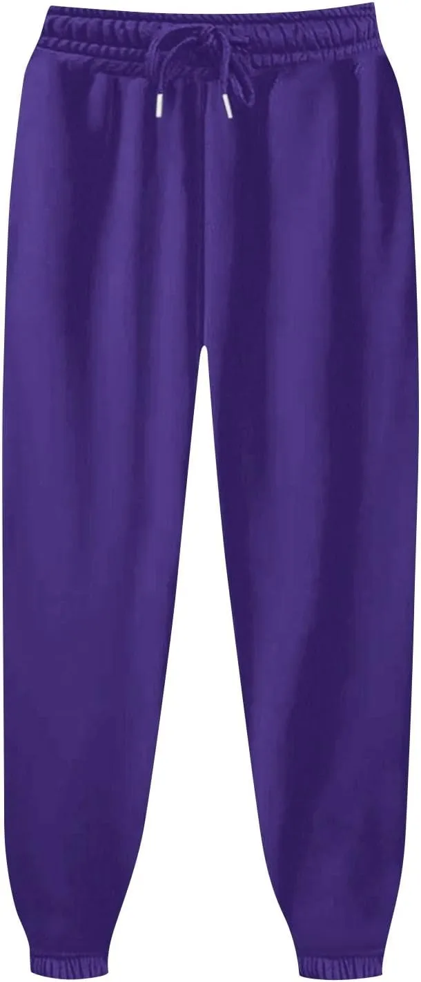 Baggy Sweatpants for Women Girls Teen Plus Size Athletic Joggers Fleece Cargo Pants Drawstring Bottoms Lounge