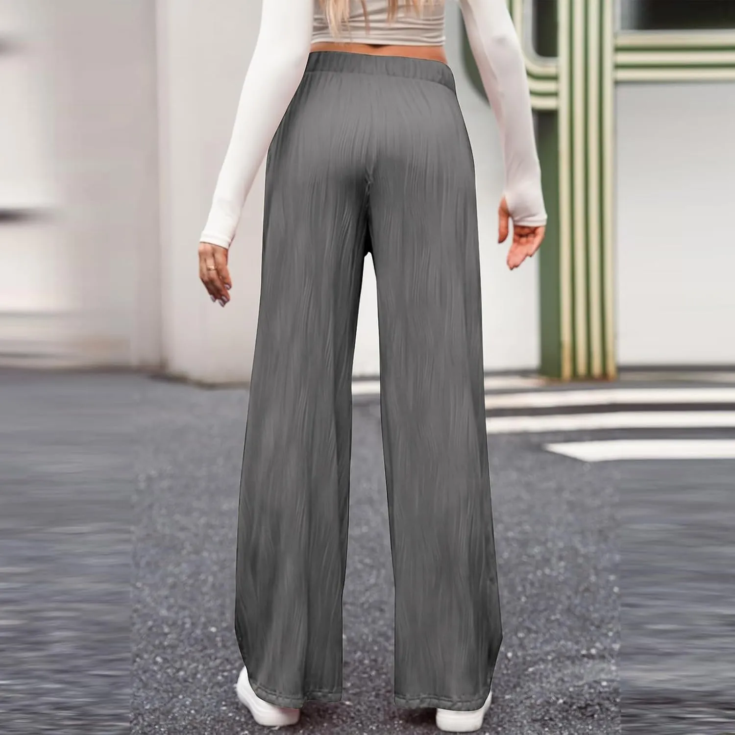 Baggy Sweatpants for Women Jogger Pant High Waisted Drawstring Waist Wide Leg Lounge Joggers Bottoms Sweat Pants