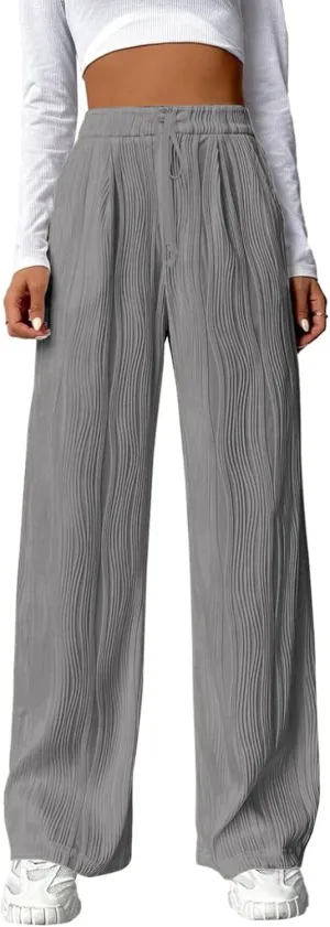 Baggy Sweatpants for Women Jogger Pant High Waisted Drawstring Waist Wide Leg Lounge Joggers Bottoms Sweat Pants