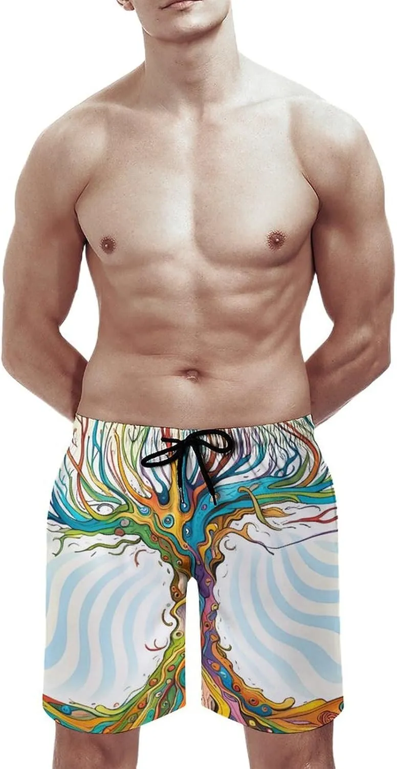 Boys Big & Tall Cargo Short Board Shorts Basic Beachwear with Pockets