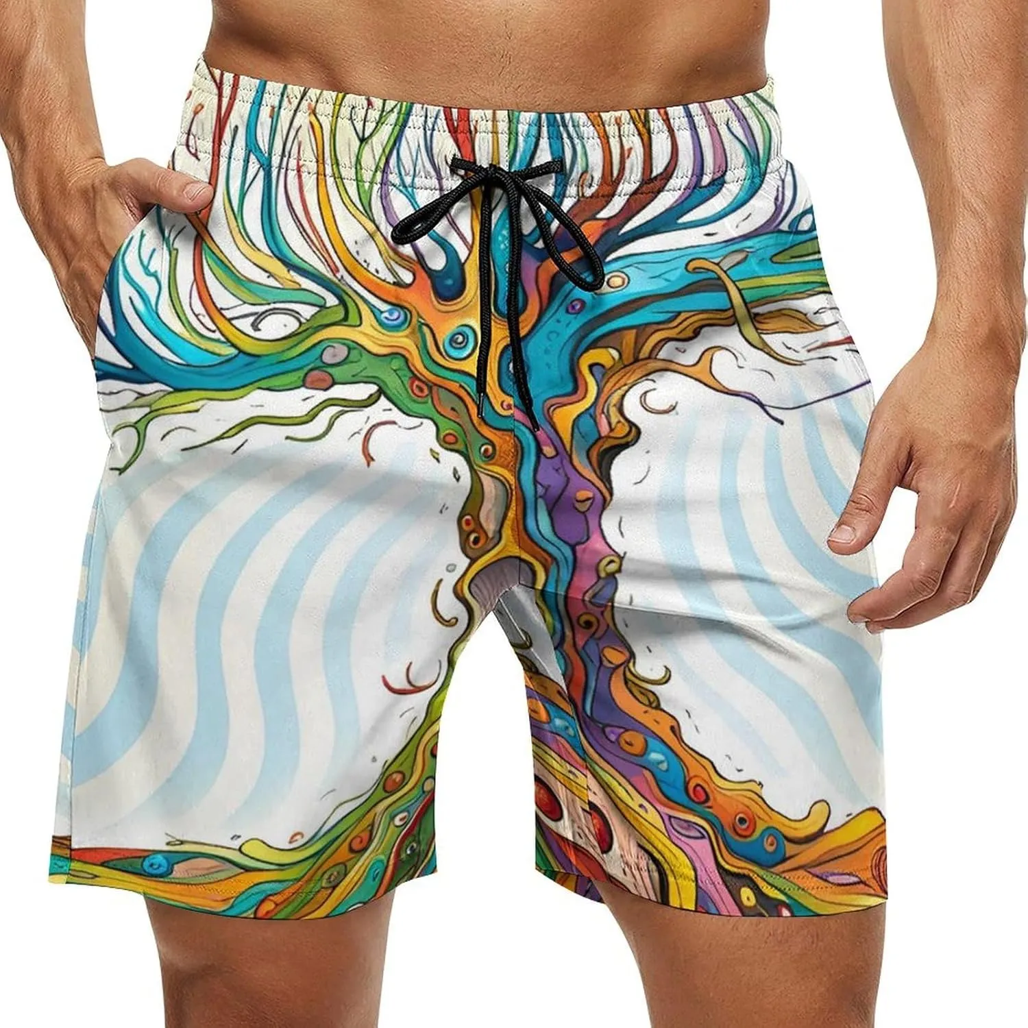 Boys Big & Tall Cargo Short Board Shorts Basic Beachwear with Pockets
