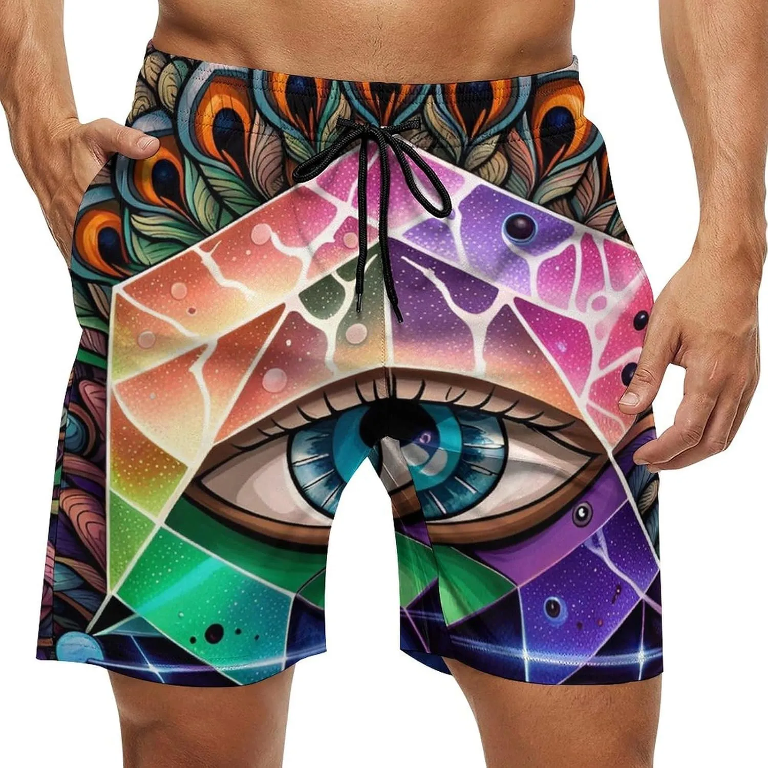 Boys Big & Tall Cargo Short Board Shorts Basic Beachwear with Pockets