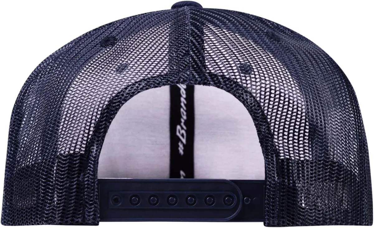 Branded Bills 1776 PVC Curved Trucker, Snapback Closure, Lightweight, Comfortable Baseball Cap