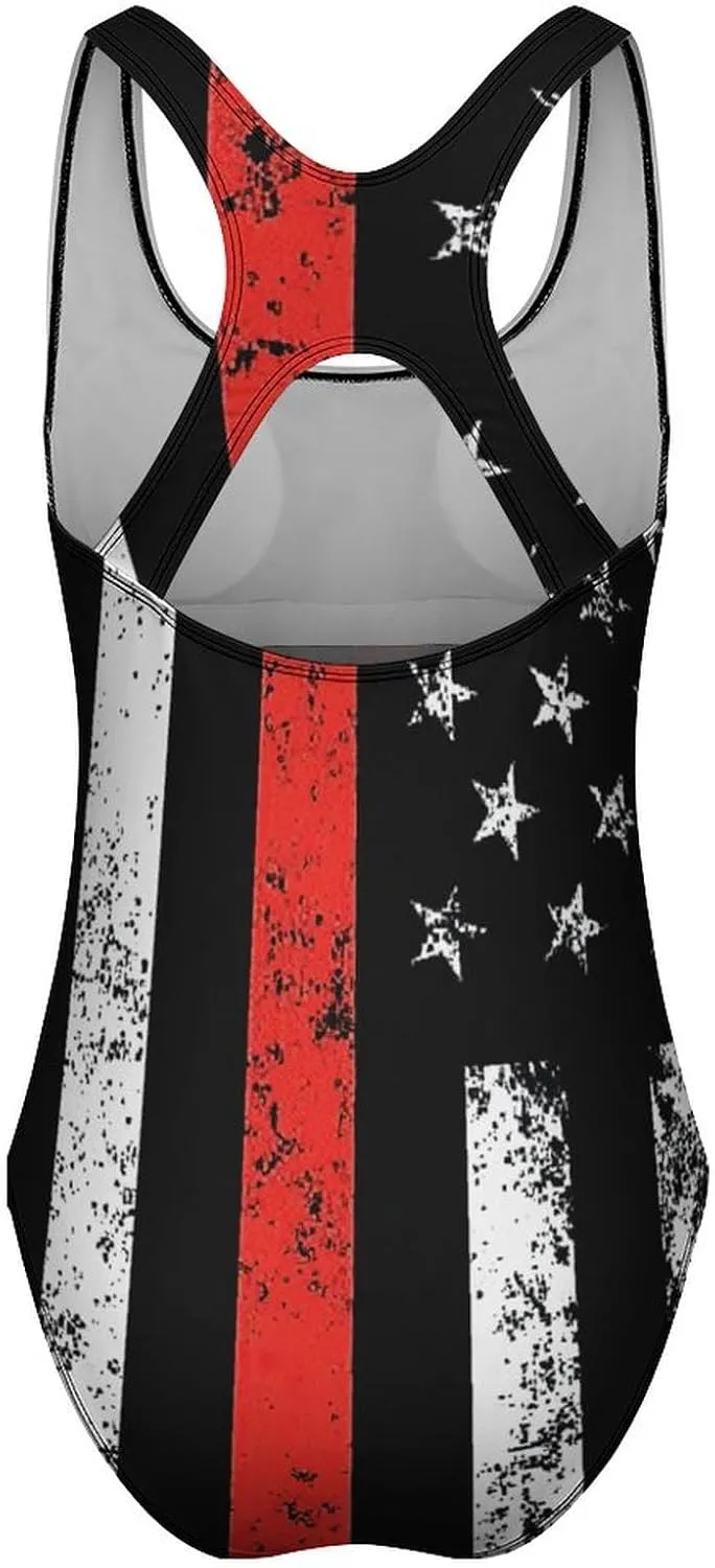 Canada Flag One Piece Swimsuit Set Backless Tummy Control Bikini Beach Female