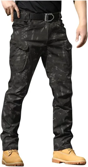 Cargo Pants for Men Baggy Ripstop Pants Multi Pockets Outdoor Work Hiking Pants Match Mens Wild Cargo Pants