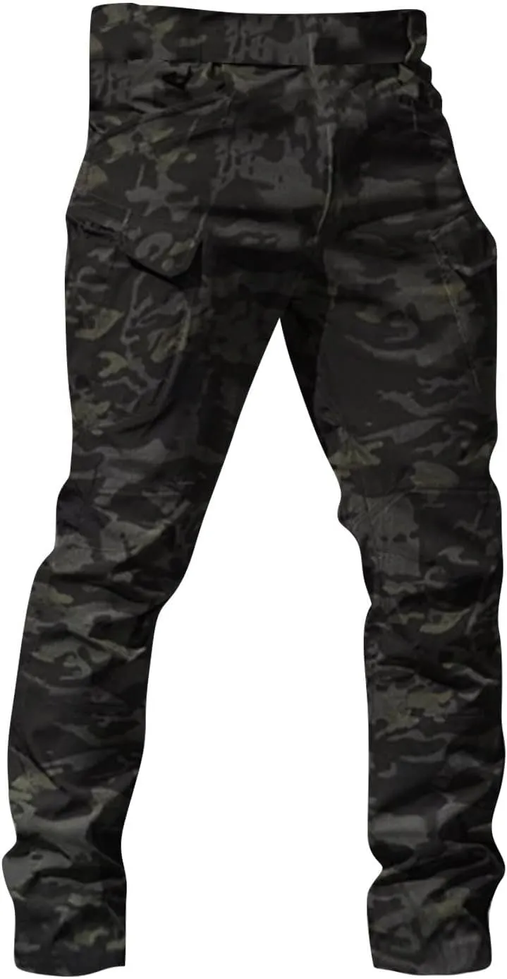 Cargo Pants for Men Baggy Ripstop Pants Multi Pockets Outdoor Work Hiking Pants Match Mens Wild Cargo Pants