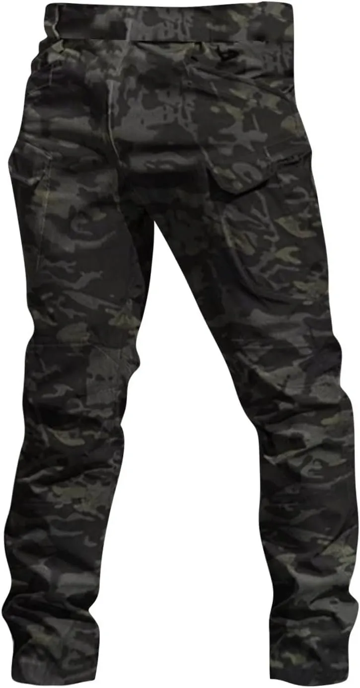 Cargo Pants for Men Baggy Ripstop Pants Multi Pockets Outdoor Work Hiking Pants Match Mens Wild Cargo Pants