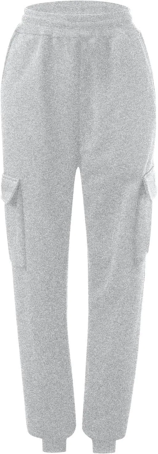 Cargo Sweatpants for Women Joggers Trousers Elastic High Waisted Wide Leg Bottoms Baggy Y2k Pants with Pockets