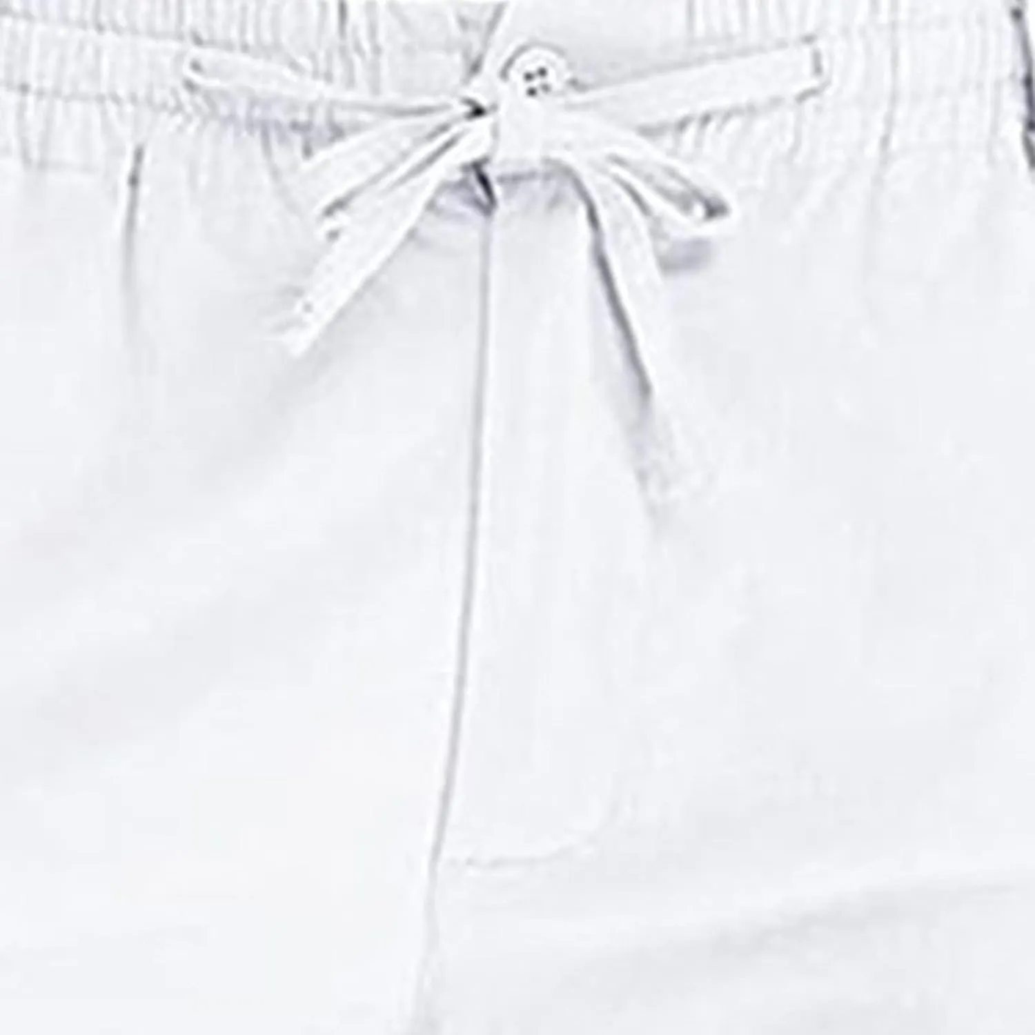 Cotton Men's Casual Elastic Waist Drawstring Straight Leg Comfortable Lounge Daily Summer Beachwear Relaxed Bottoms