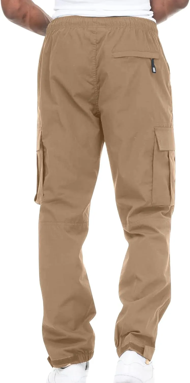 Dgoopd Cargo Pants for Men Big and Tall Ripstop Pants Outdoor Hiking Cargo Pants Lightweight Tactical Work Pants Joggers