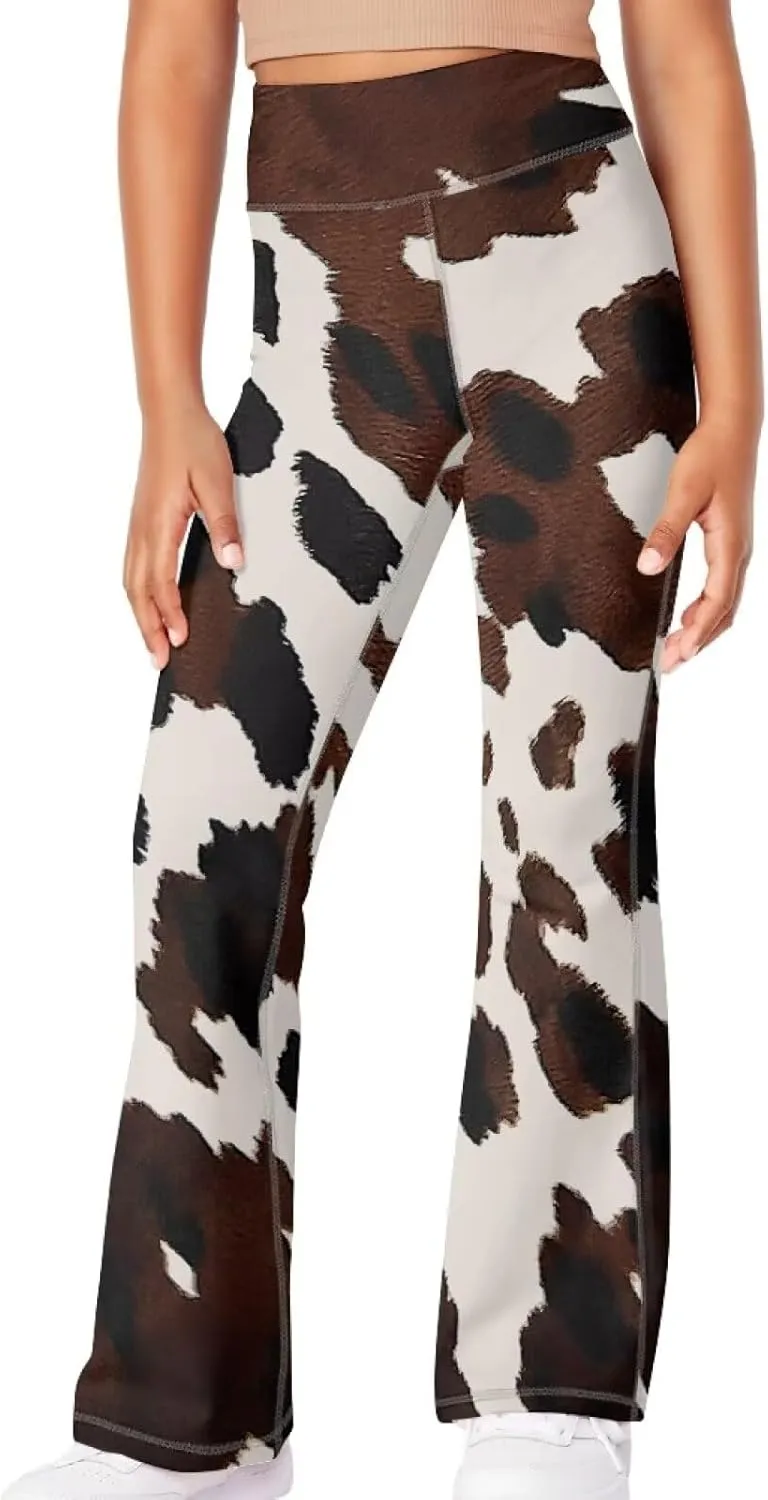 DISNIMO Girls' Flare Leggings High Waisted Bootcut Yoga Pants Kids Bell Bottoms Leggings Full Length