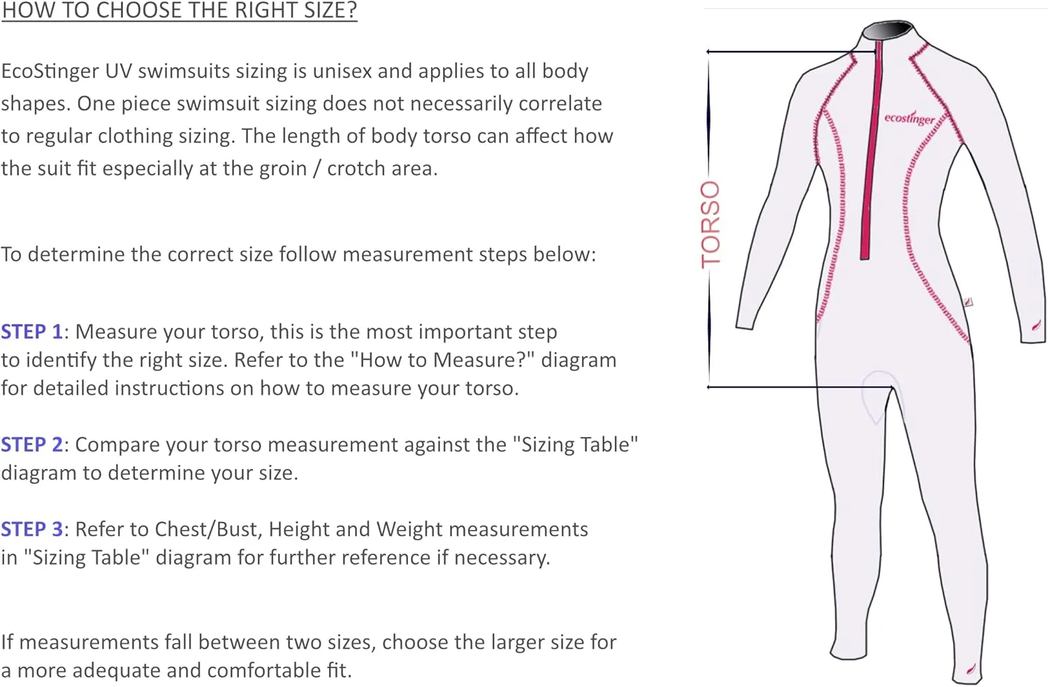 EcoStinger Women Full Body Cover Swimsuit UV Protection Stinger Suit UPF50  Black Fuchsia