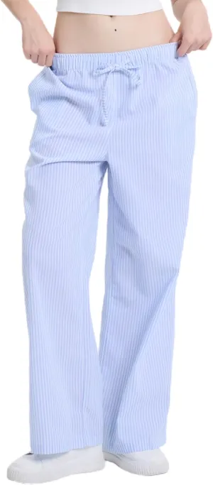 FaroDor Comfy Women Y2K Striped Lounge Pants: Trendy Wide Leg Drawstring Pajama Bottoms for Sleep & Relaxation