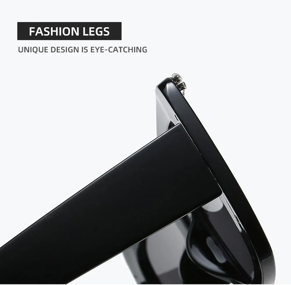 Fashion Diamond Sunglasses For Women Men Retro Oversized Frame Trending Ladies Luxury Sun Glasses UV400