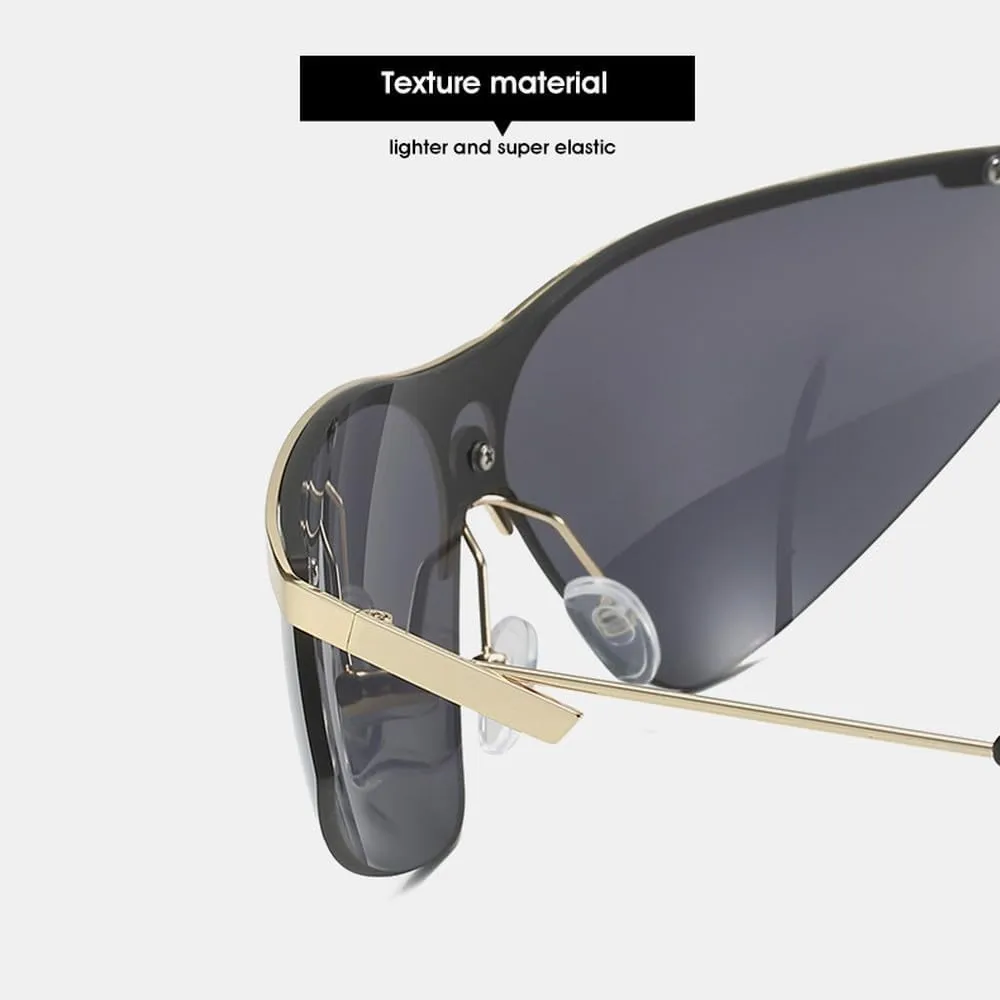Fashion Punk Sports Sunglasses Men Women Luxury Half Frame Cat Eye Sun Glasses Men Outdoor Cycling Shades UV400
