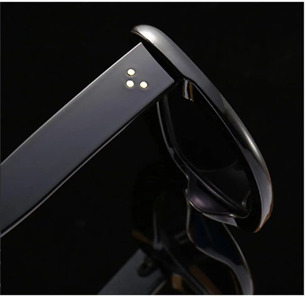 Fashion Retro Oversized Sunglasses For Women Men Cat Eye Luxury Rivet Female Trending Shades UV400 Eyeglasses