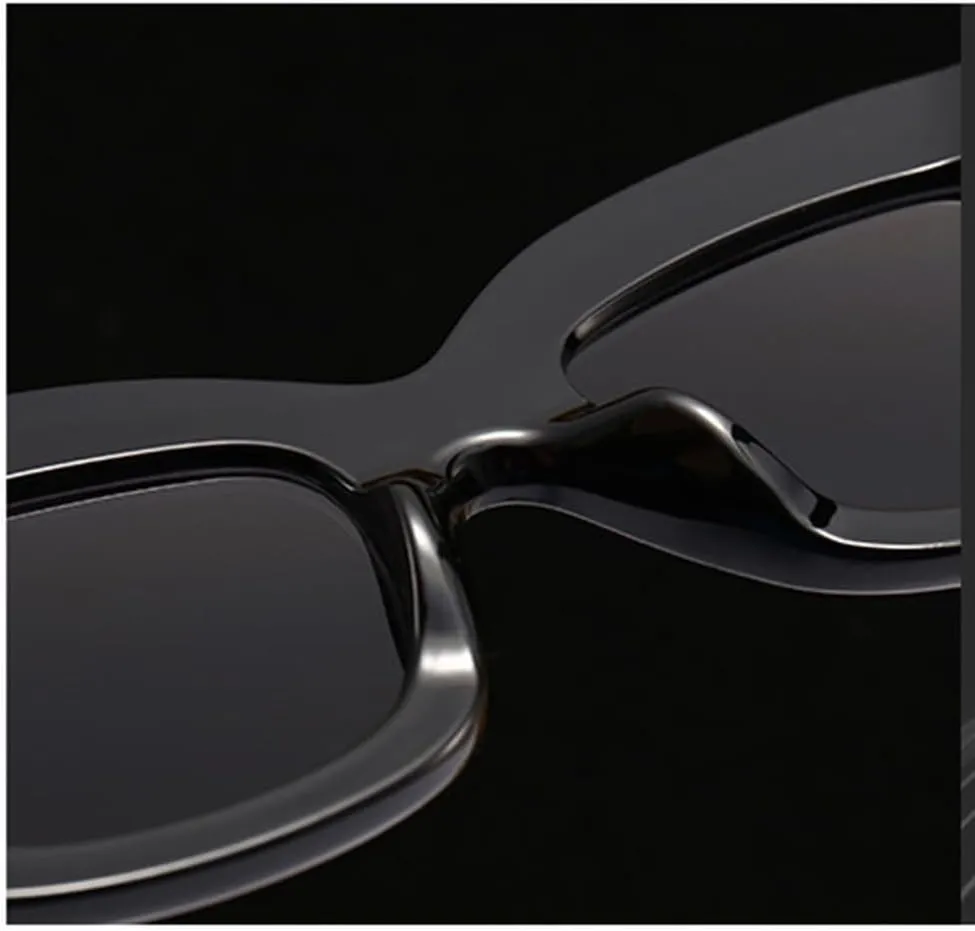 Fashion Retro Oversized Sunglasses For Women Men Cat Eye Luxury Rivet Female Trending Shades UV400 Eyeglasses