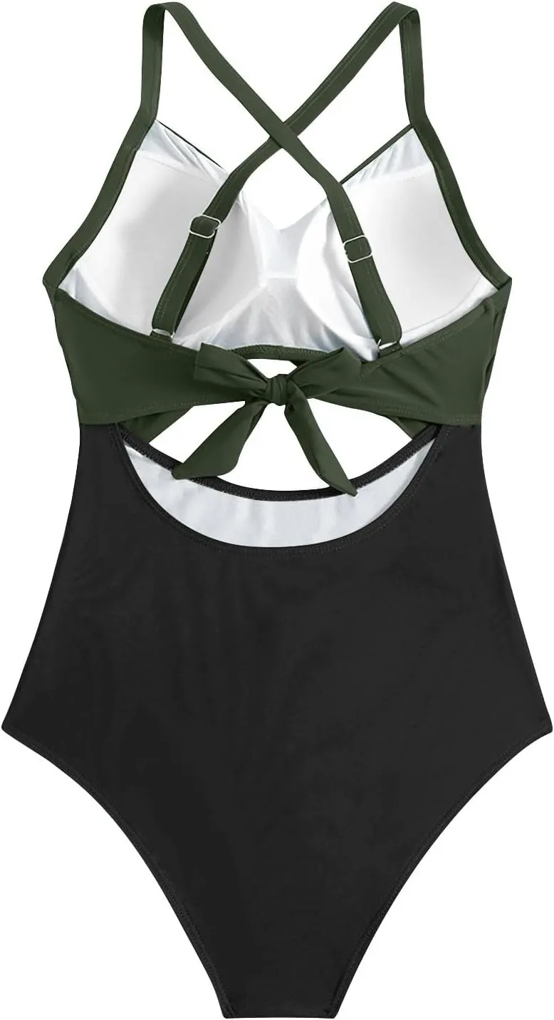 Firzero Black Swimsuits for Women One Piece Bathing Suit Tummy Control Push up Swimwear Summer Sexy Backless Beachwear 2024