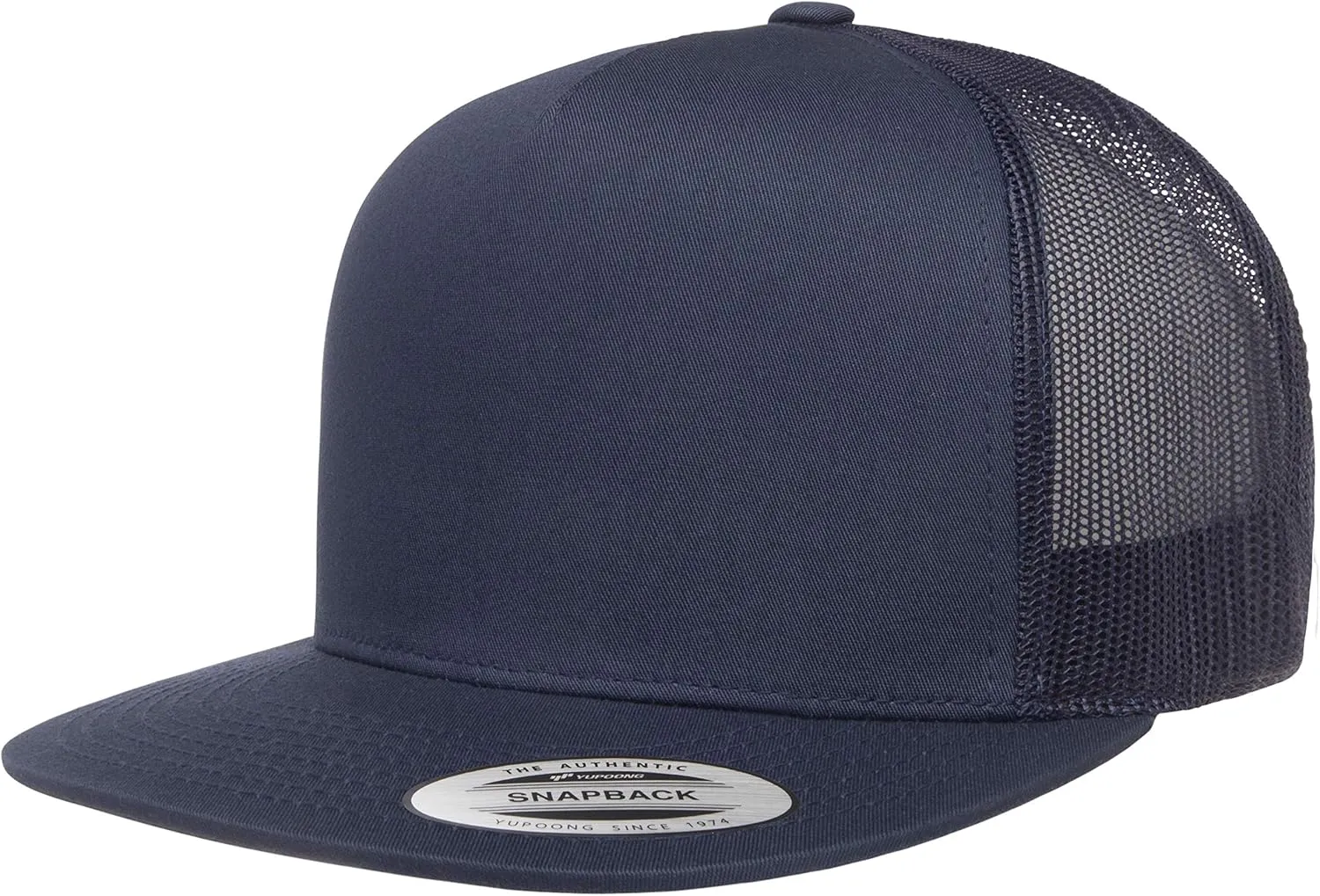 Flexfit Men's one_Size Trucker Cap, Navy, Alpha