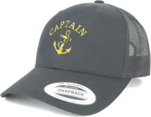 Flexfit Oversize XXL Captain Anchor Logo Embroidered Retro Trucker Mesh Cap