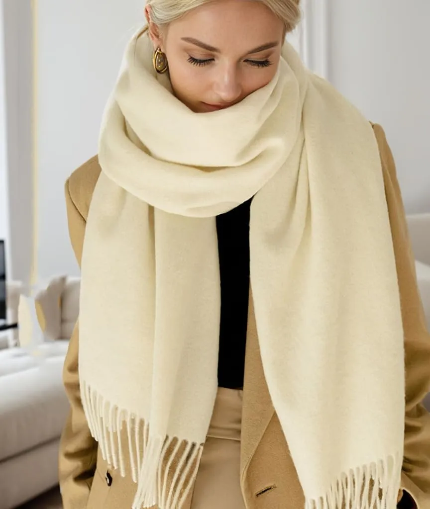 Floralies Cashmere Scarf for Women 80''*27'' Ladies Scarfs Gift Box Pashmina Shawls and Wraps Thick Oversized Scarf Winter