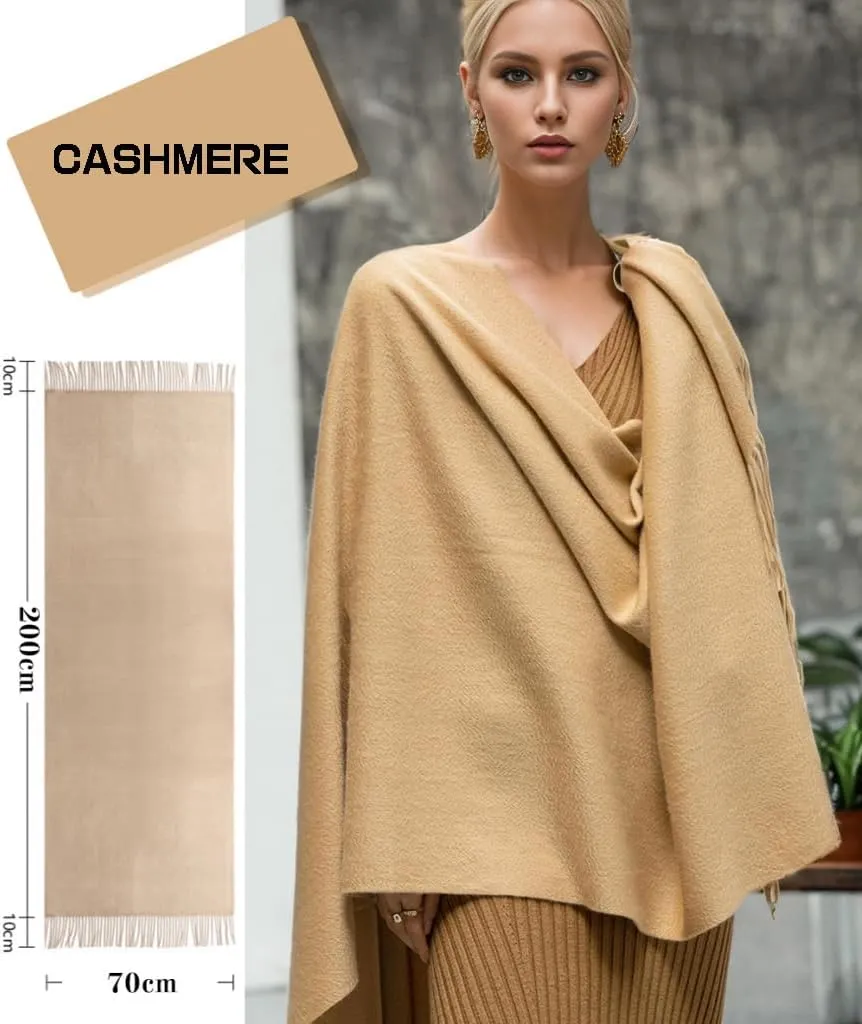 Floralies Cashmere Scarf for Women 80''*27'' Ladies Scarfs Gift Box Pashmina Shawls and Wraps Thick Oversized Scarf Winter