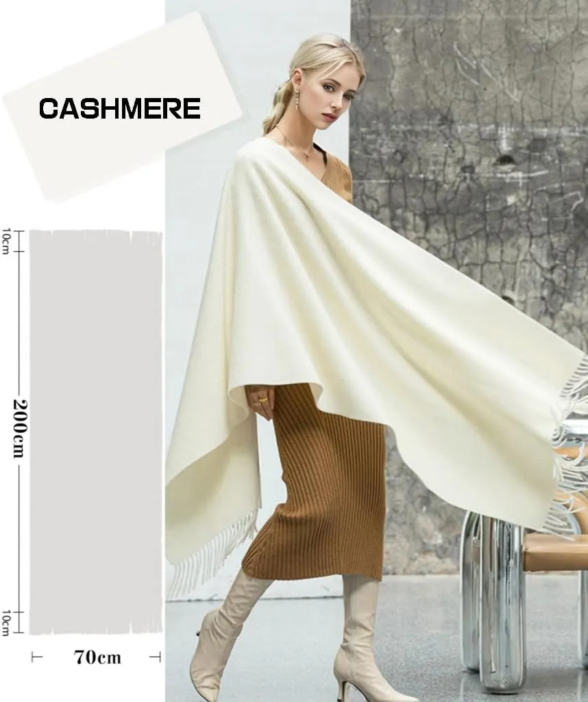 Floralies Cashmere Scarf for Women 80''*27'' Ladies Scarfs Gift Box Pashmina Shawls and Wraps Thick Oversized Scarf Winter