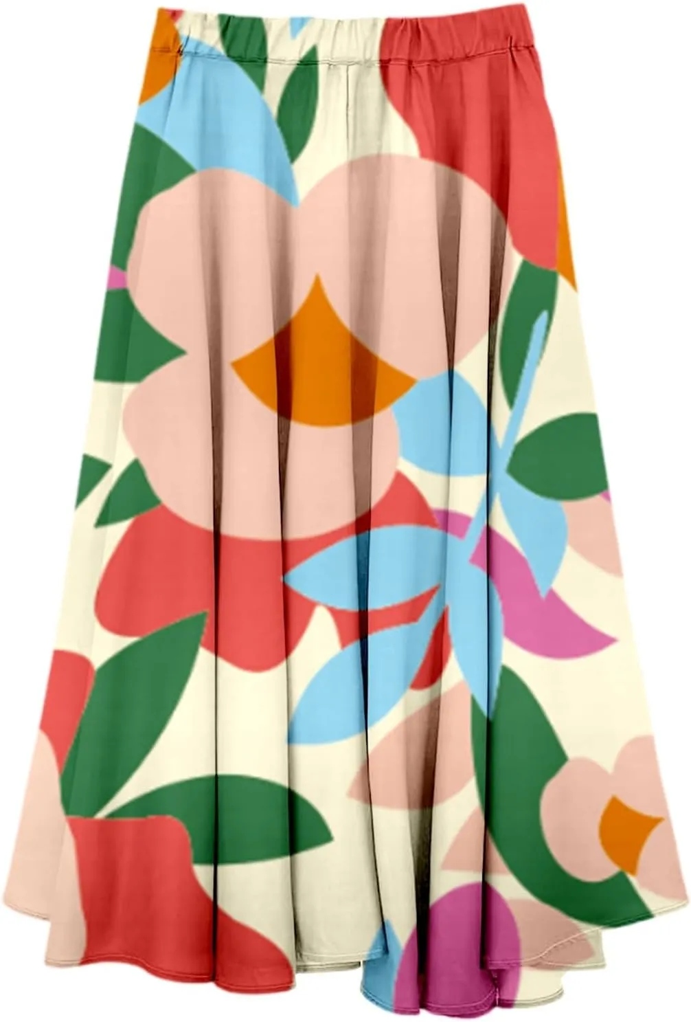 Flowy Skirts for Women Linen Tiered Ruffle Floral Long Skirt Flowy Summer 2025 High Waist Boho A Line Maxi Skorts