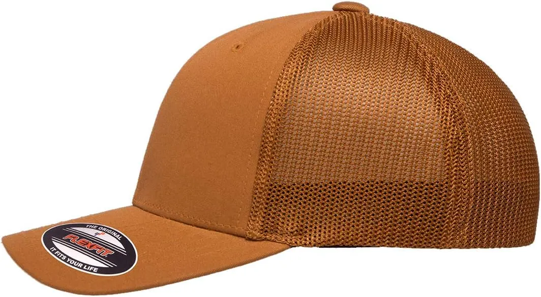 Ford Racing Logo Flexfit 6511 Trucker Mesh Fitted Cap