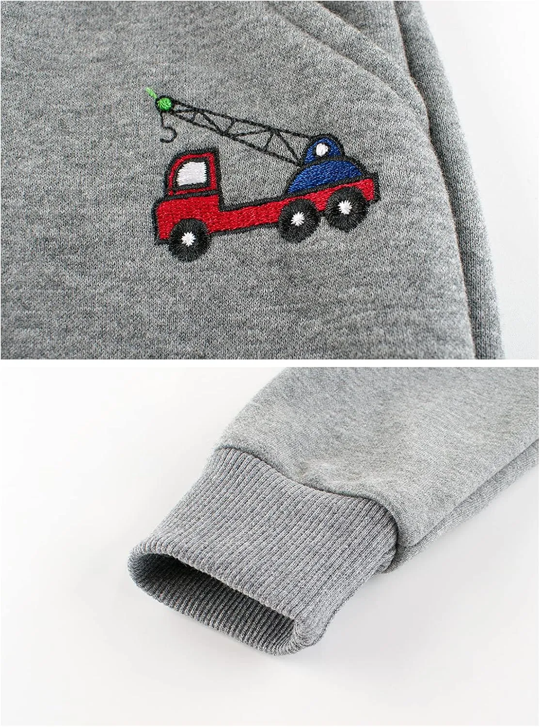 GFQLONG Toddler Boys 2 Pack Polar Fleece Jogger Sweatpants,Baby Winter Warm Pocket Lounging Bottoms
