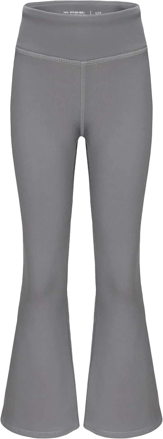 Girls Flare Pants Leggings Casual High Waisted Yoga Pants Kids Padded Bell Bottoms 5-13 Years