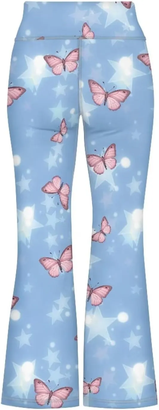Girl's Leggings High Waisted Flare Pants Kids Yoga Bootcut Pants Full Length Stretchy Bell Bottoms for Sports