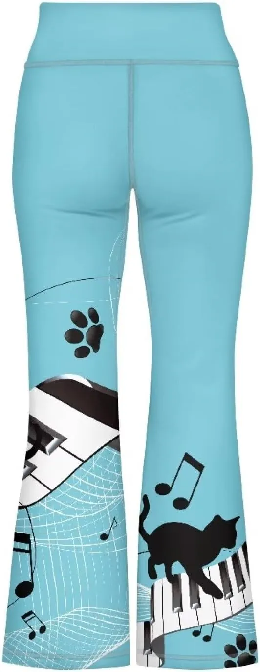 Girl's Leggings High Waisted Flare Pants Kids Yoga Bootcut Pants Full Length Stretchy Bell Bottoms for Sports