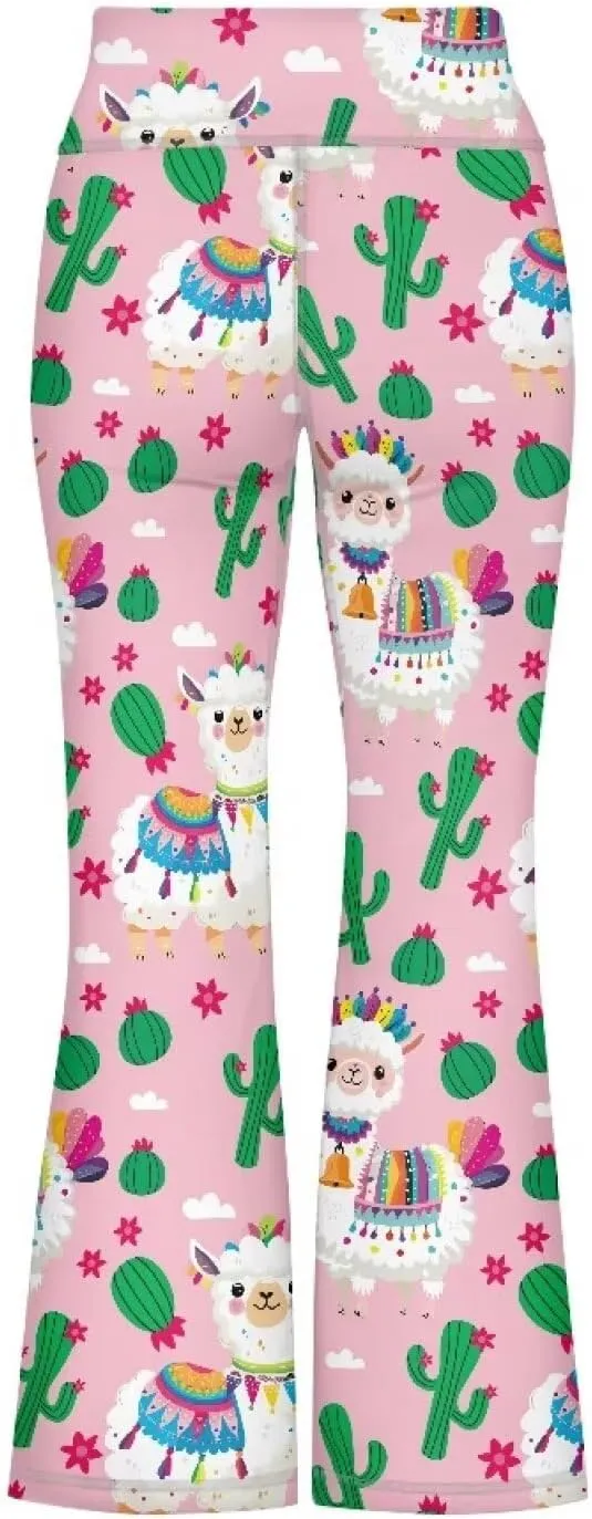 Girl's Leggings High Waisted Flare Pants Kids Yoga Bootcut Pants Full Length Stretchy Bell Bottoms for Sports