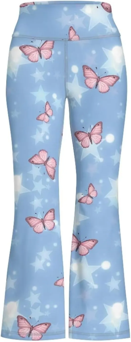 Girl's Leggings High Waisted Flare Pants Kids Yoga Bootcut Pants Full Length Stretchy Bell Bottoms for Sports