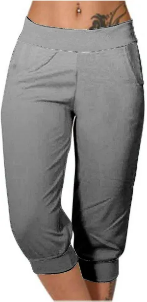 Gradient Capri Pants for Women Ombre High Waist Stretchy Cropped Leggings Summer Casual Yoga Lounge Bottoms