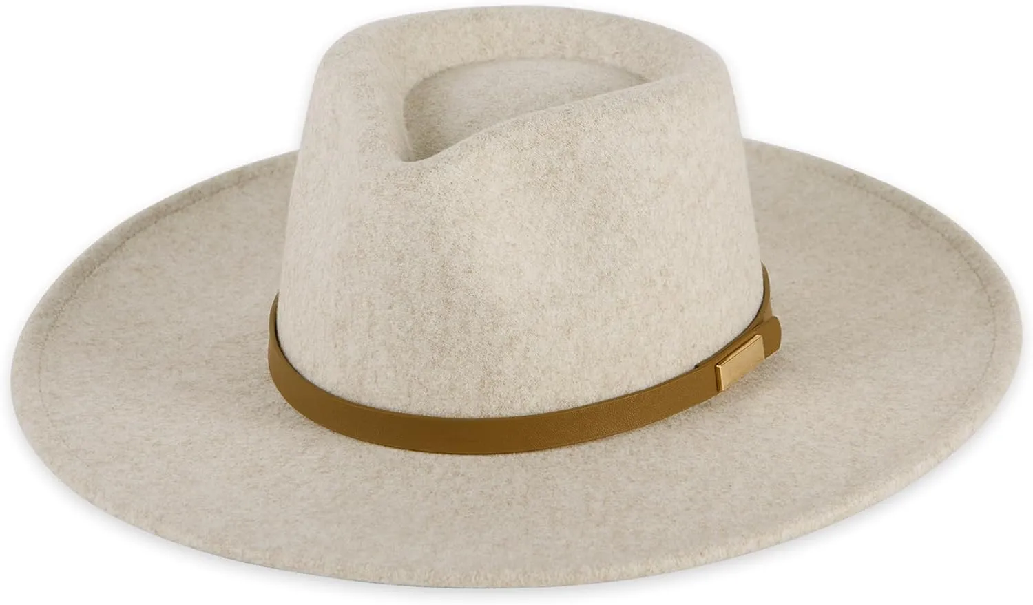 Hadley Wren Women's Heathered Wide Brim Panama/Fedora Style Hat