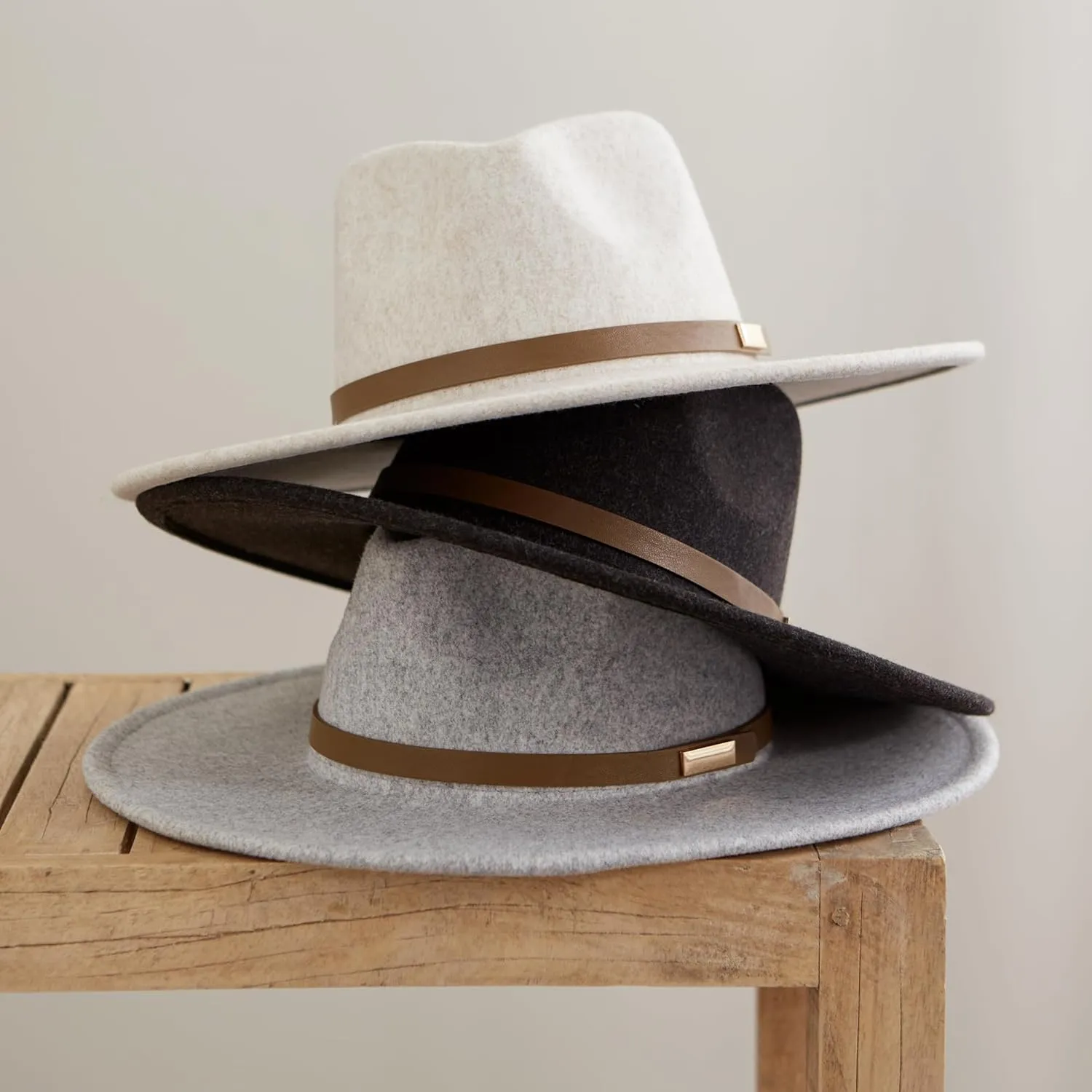 Hadley Wren Women's Heathered Wide Brim Panama/Fedora Style Hat