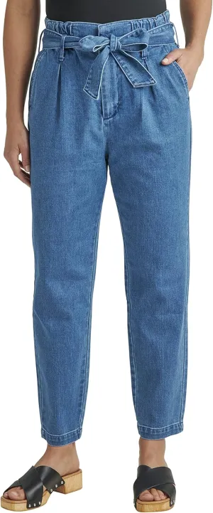 JAG Women's Belted Pleat High Rise Tapered Leg Pant-Legacy
